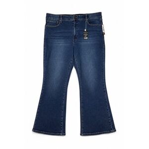 LuLaRoe NWT Kick Flare Crop Jeans Womens 42 Plus Size‎ Stretch Denim